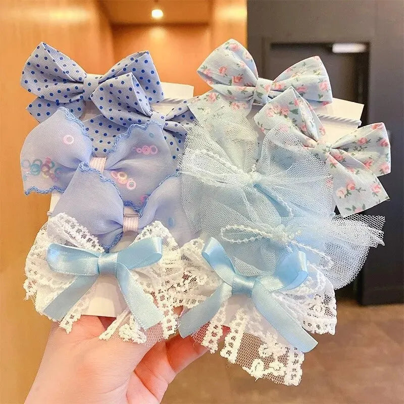 10pcs Hair Accessories Girls Scrunchies Aesthetic Lacos De Cabelo Infantil Bands Kids lifestyle view