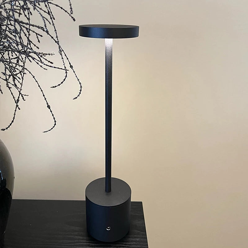 Aluminum Alloy LED Table Lamp | Rechargeable Touch Dimming Night Light