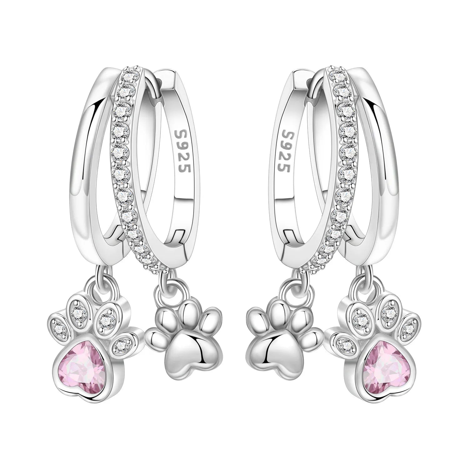 PANPOKI 925 Sterling Silver Cupid Arrow Love Earring Original Jewelry Drop Earrings Wome detail view