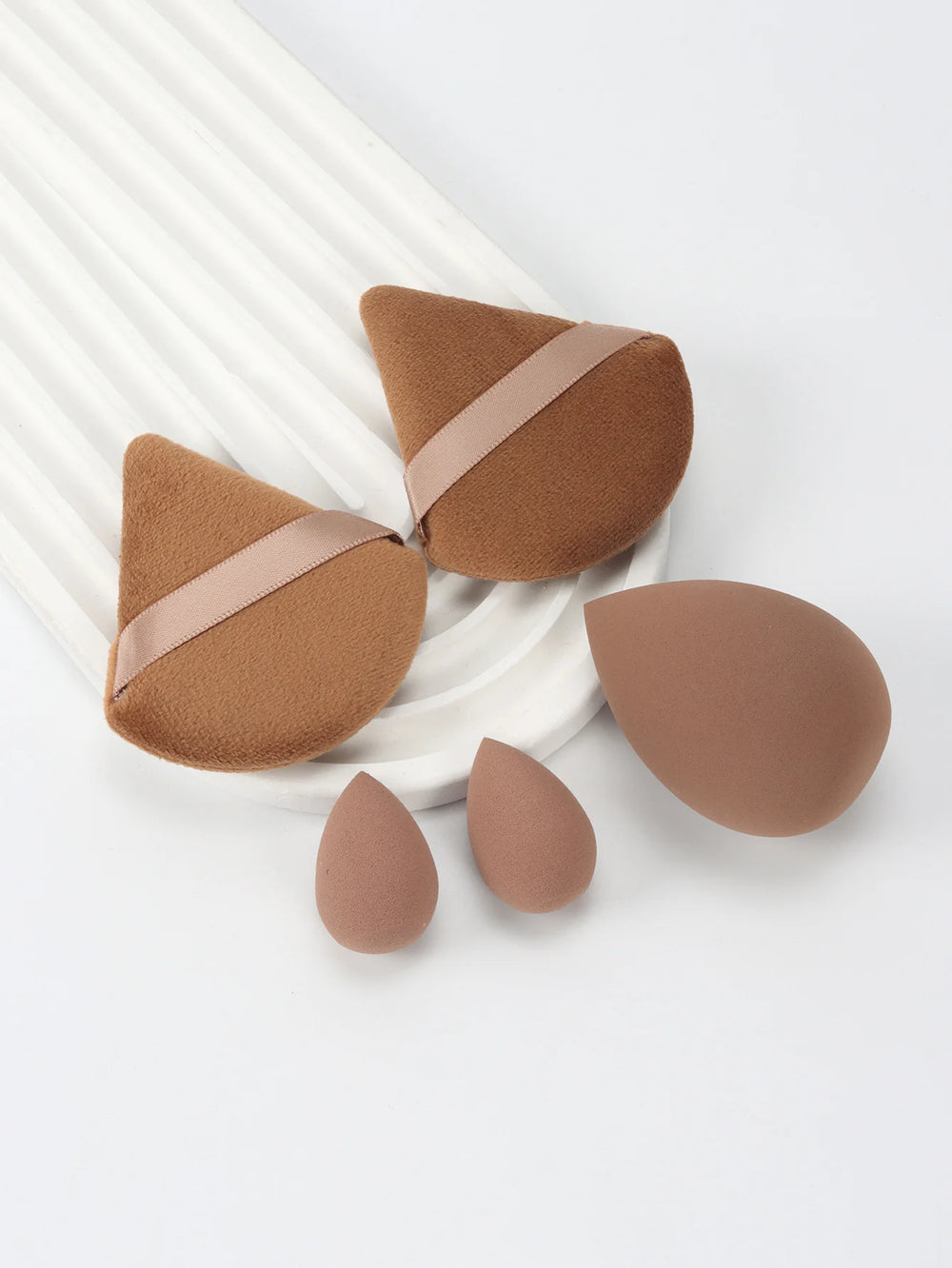 5Pcs Professional Makeup Sponge Set | Soft Polyurethane Foundation Blenders for Flawle close-up view