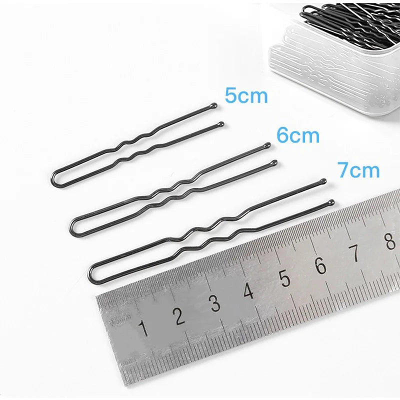 50pcs 5cm Bridal Bun Secure Styling Bobby Hair Clip U Shaped Hairpins Salon Hair Styling Tools XKBJ18