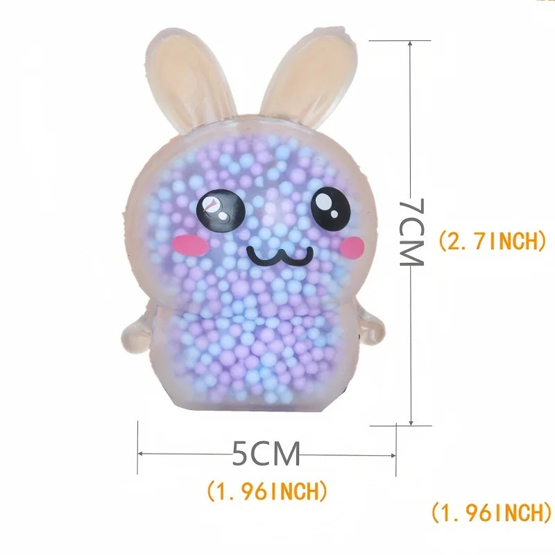 3 Pack Squishy Bunny Stress Balls | Light Up Rabbit Fidget Toy for Anxiety Relief additional angle