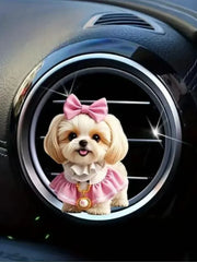 Cartoon car aroma decoration item, car vent clip, air conditioning decoration item, ca close-up view