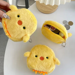 Cartoon Cute Pig Animal Coin Purse | Kawaii Soft Plush Zipper Wallet for Kids close-up view