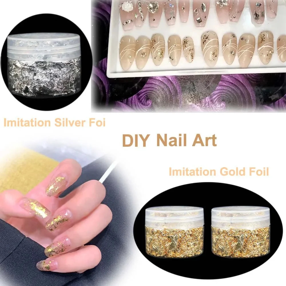 Imitation Gold Leaf Sheets for Crafts | 100pcs Metallic Foil Paper lifestyle view