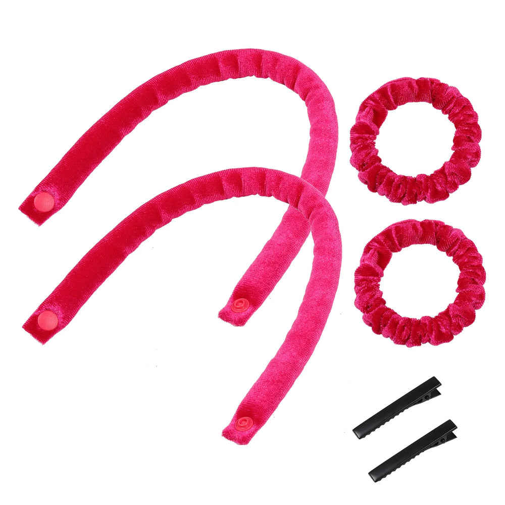 6Pcs Heatless Curling Rod Set No Heat Hair Curler Overnight Wave Maker Scrunchies Hair C detail view