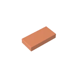 Gobricks GDS-566 Fliese 1 x 2 mit Nut | Kompatibler Baustein