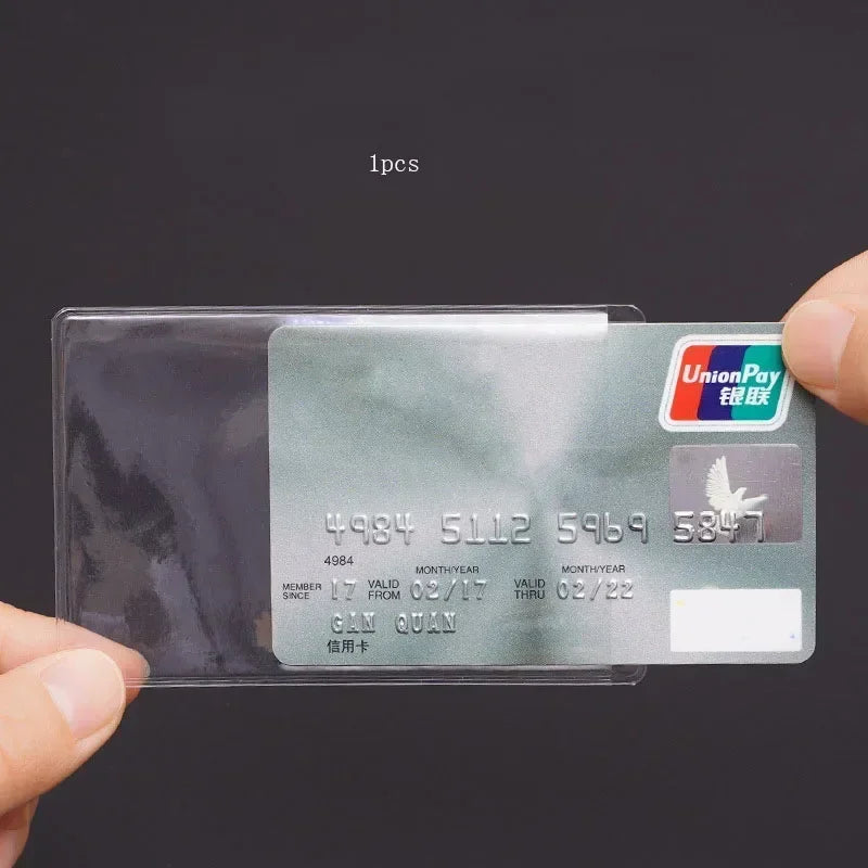 Transparent PVC ID Card Holder | Waterproof Credit Card Protector Pouch alternate view