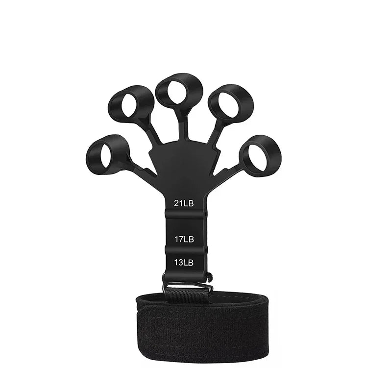 6 Level Finger Exerciser | Silicone Hand Strengthener for Musicians and Athletes additional angle