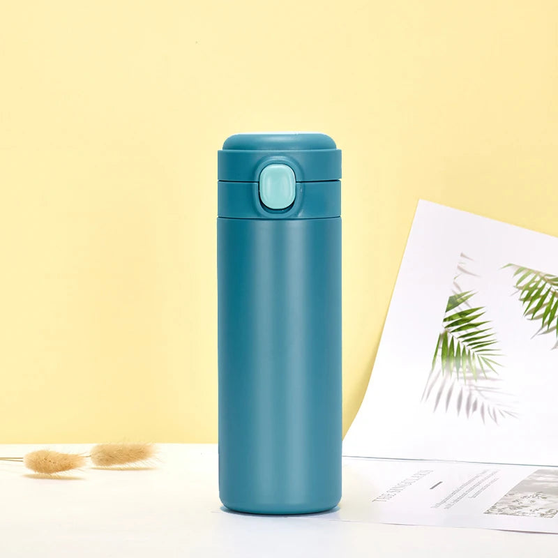 Stainless Steel Vacuum Water Bottle with Bounce Cap Leak Proof Thermos for Students Outd detail view