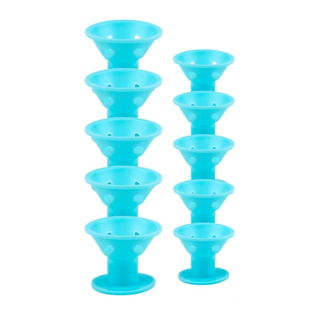 10pcs Heatless Hair Curlers Set | Soft Silicone No Heat Hair Rollers for Sleeping alternate view