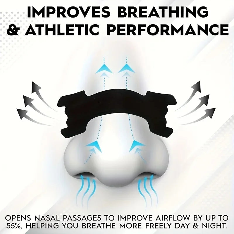20pcs Sports Nose Strips | Breathable Adhesive Nasal Patches for Snoring Relief close-up view