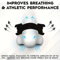 20pcs Sports Nose Strips | Breathable Adhesive Nasal Patches for Snoring Relief close-up view
