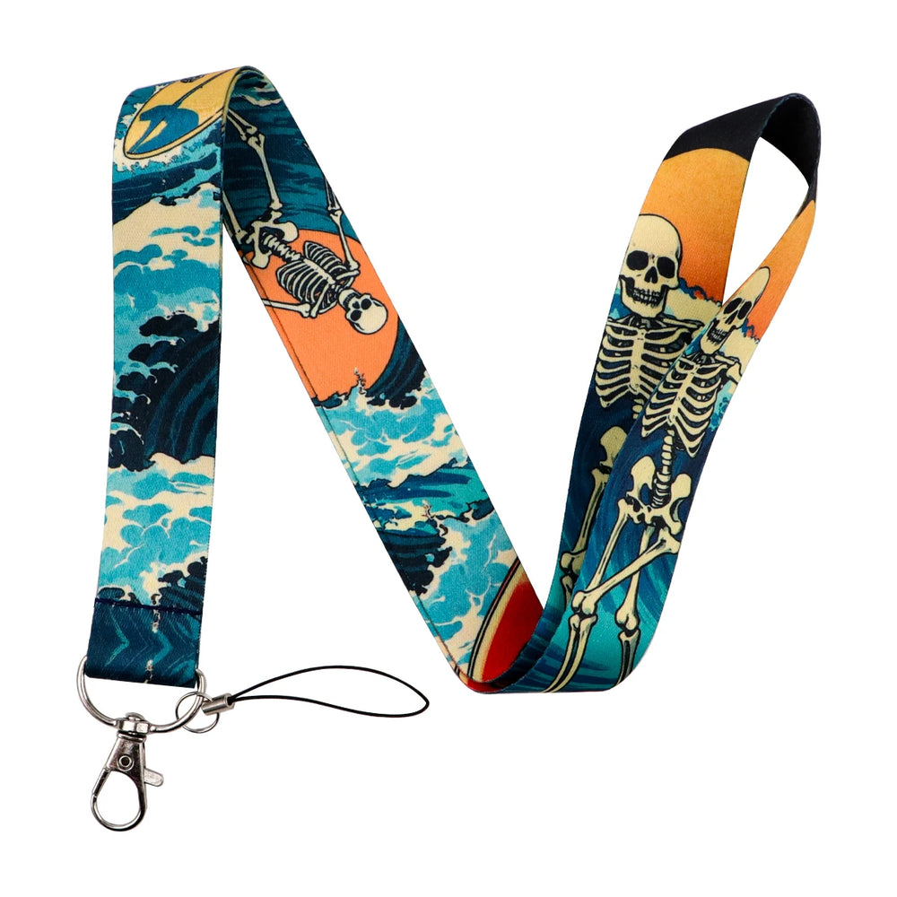 Human Skeleton Lanyard Card Holder Neck Strap for key ID Card Phone Straps Badge Hold alternate view