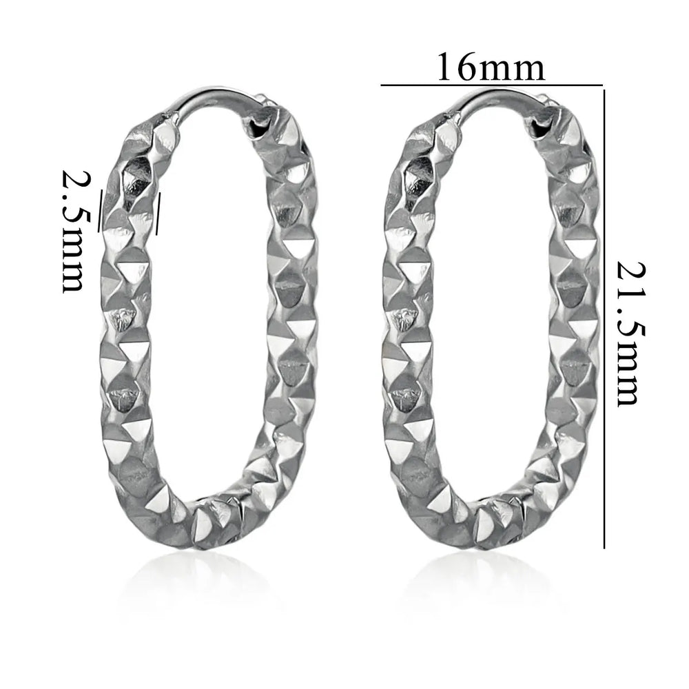 6pcs Stainless Steel Rectangular Textured Earrings | 18K Gold Plated DIY Jewelry Finding detail view