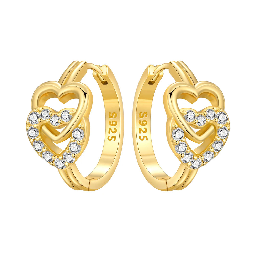 Orstarry S925 Sterling Silver 18k Gold Modern Square Earrings Hoop Earrings For Women lifestyle view