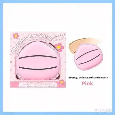 Marshmallow Soft Puff for Liquid Foundation Oversized Velour Powder Puff Wet/Dry Dual close-up view