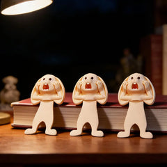 Exclusive New Product - Funny Screaming Rabbit 3D Bookmark, Creative Animal Page Clip, Anti-Page-Fal