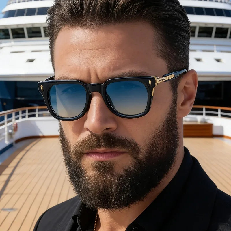 2026 Fashion Square Sunglasses for Men | Luxury UV400 Driving Eyewear alternate view