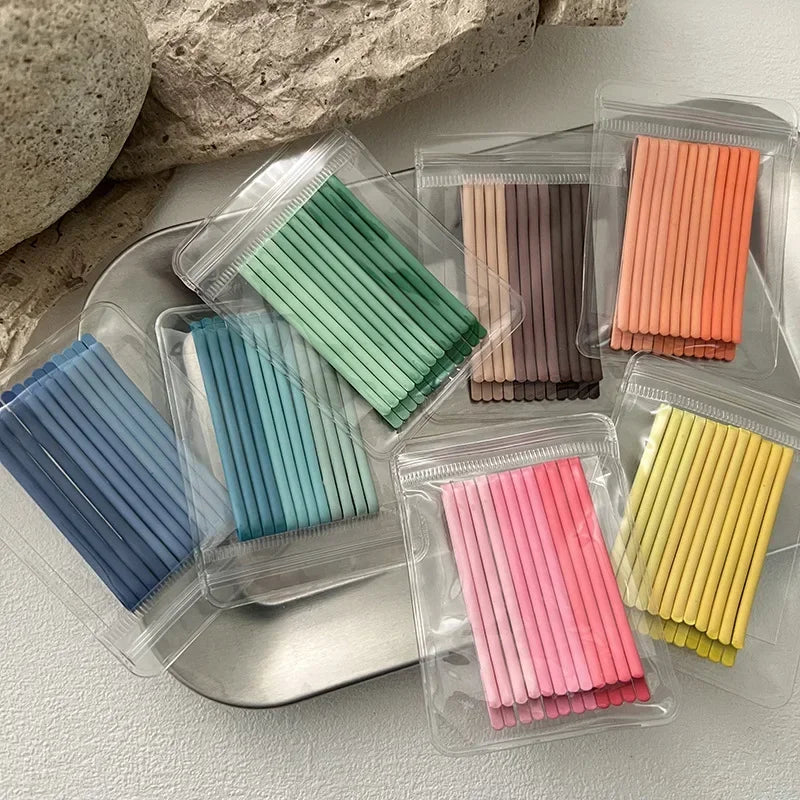 12/20pcs Solid Color Metal Hair Side Clips Curly Wavy Grips Bobby Pins Women Girls Ba alternate view