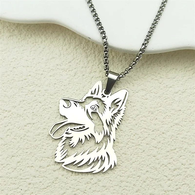 French Bulldog Pendant Necklace | Stainless Steel Dog Jewelry for Women Men additional angle