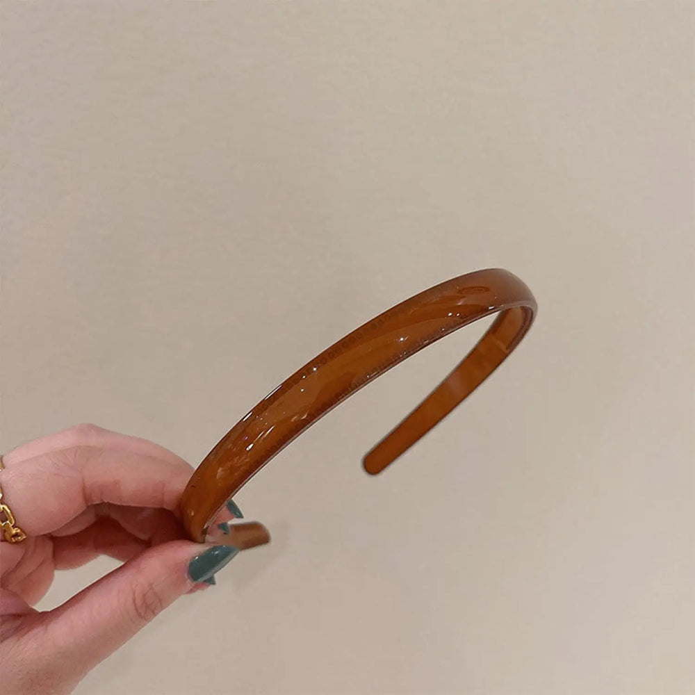 Plastic Translucent Hair Head Hoop Band Headband Women Hairband for girls Non-slip To alternate view