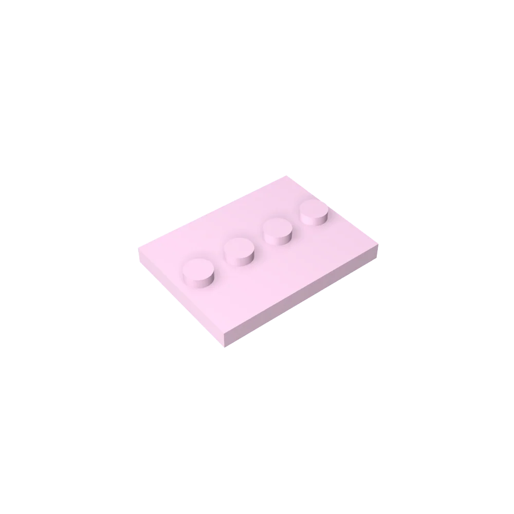 Gobricks GDS-980 Tile, Modified 3 x 4 with 4 Studs in Center | Compatible Building Blo close-up view
