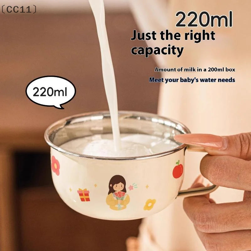 〔CC11〕80/220ml Stainless Steel Water Cup Mug For Kids Anti Scalding Milk Coffee Cup Mi close-up view