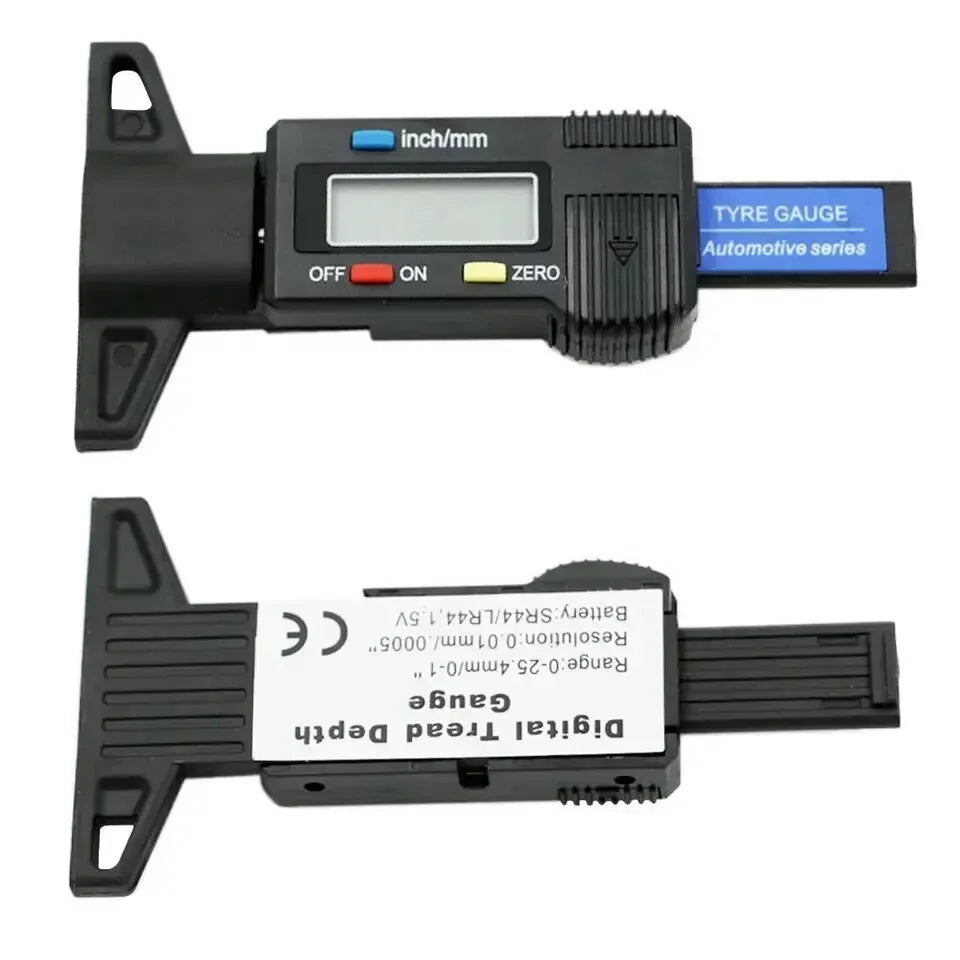 Digital Tire Tread Depth Gauge | 0-25mm LCD Caliper Tool lifestyle view