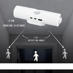 Smart RGB Gradient Night Light | Magnetic Motion Sensor Rechargeable Wall Lamp close-up view