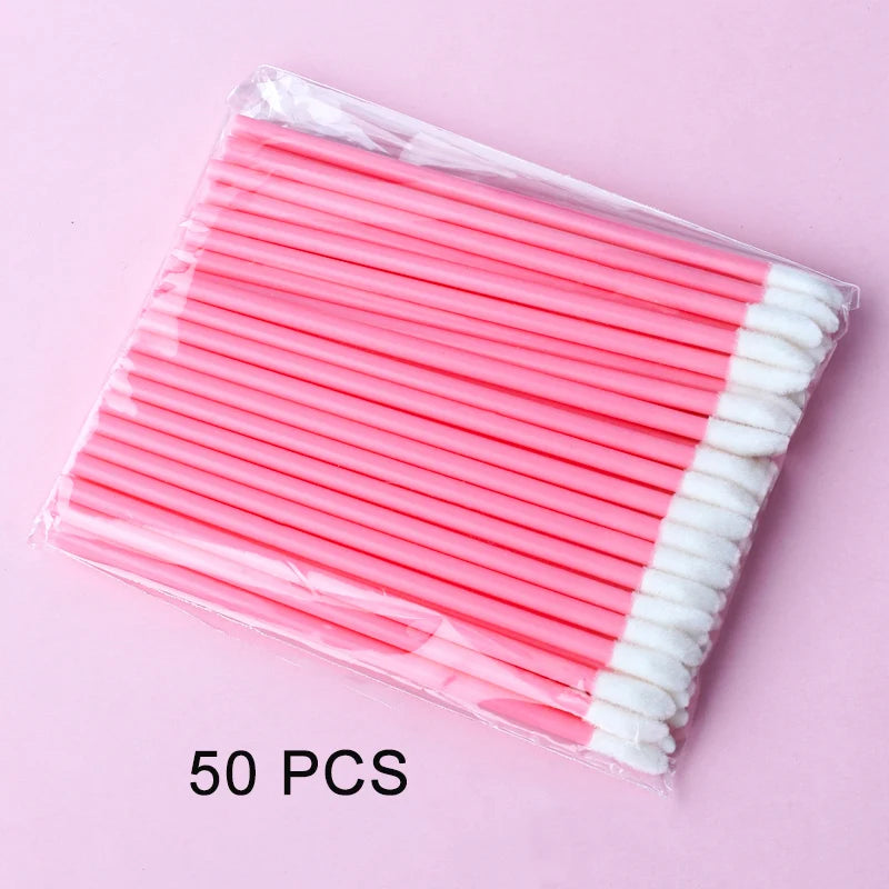 5/50/100 Pcs Lip Brushes Soft Cosmetic Lip Brush Lipstick Lip Glossy Wands Cleaner additional angle
