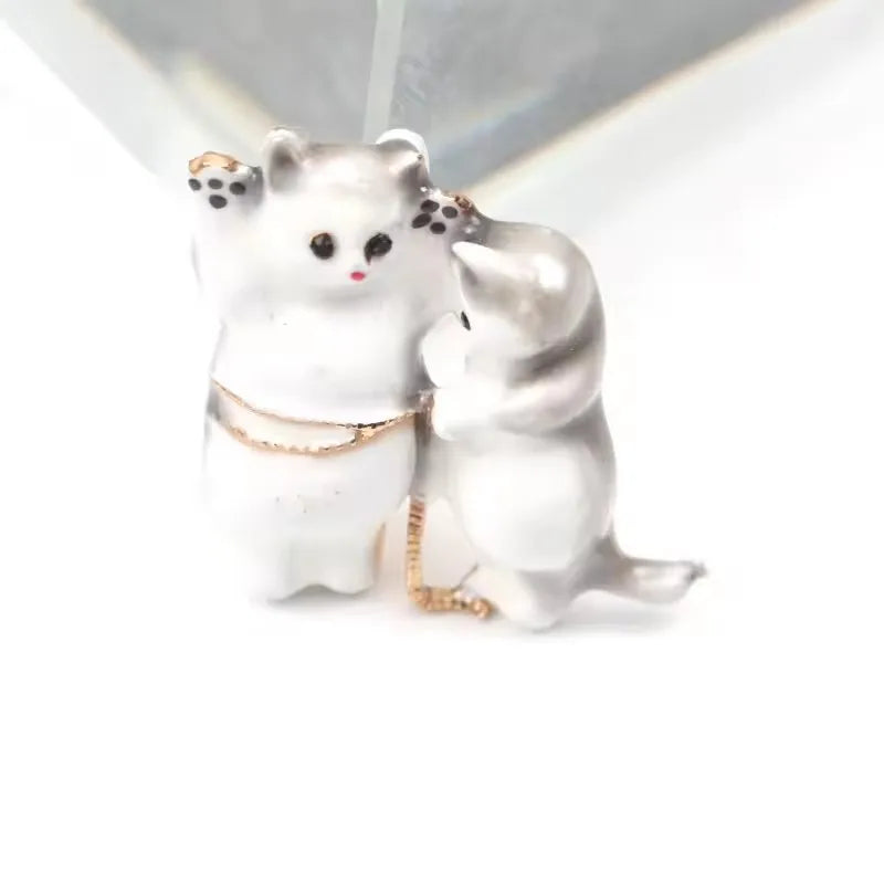 women fashion cat brooch pin jewelry