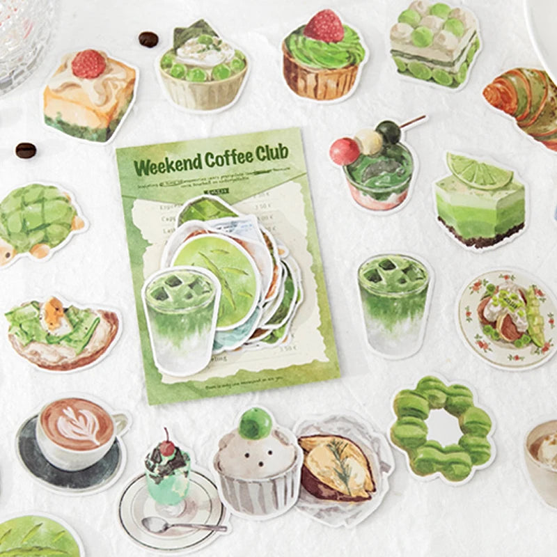 Mr.Paper Sweet Collection Washi Stickers | 50 Watercolor Food & Coffee Stickers for J alternate view