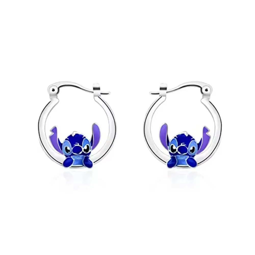 925 Silver Cartoon Duck and Teddy Bear Earrings | Cute Animal Stud Earrings for Women detail view
