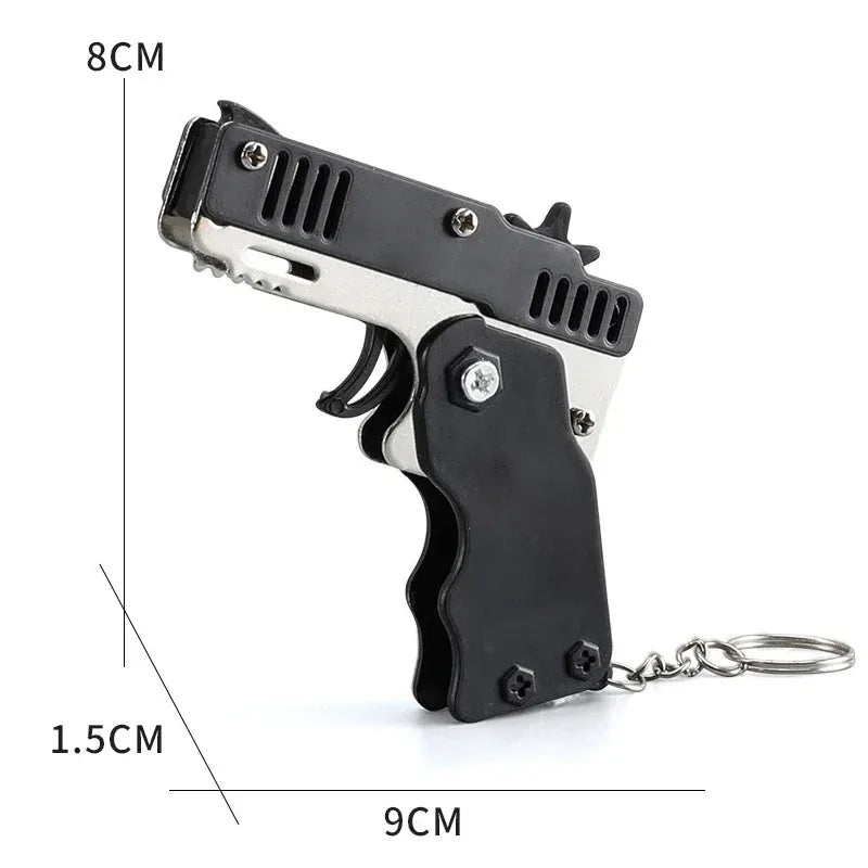 Keychain Gun 60 Pieces Rubber Band Shooter Children's Holiday Gift Outdoor Party Gi additional angle