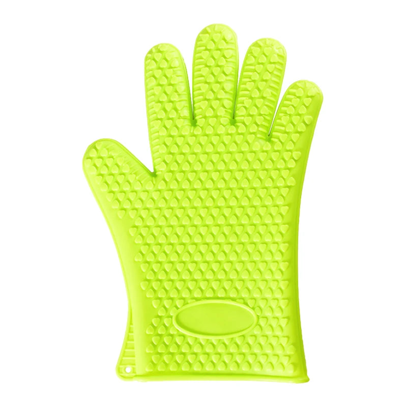 Silicone Oven Mitt | Heat Resistant Gloves with Full Finger and Wrist Protection detail view