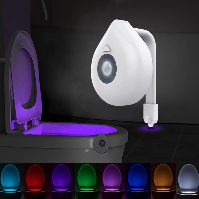 Toilet Motion Sensor Light | 8 Color Changing PIR LED Night Light for Bathroom alternate view