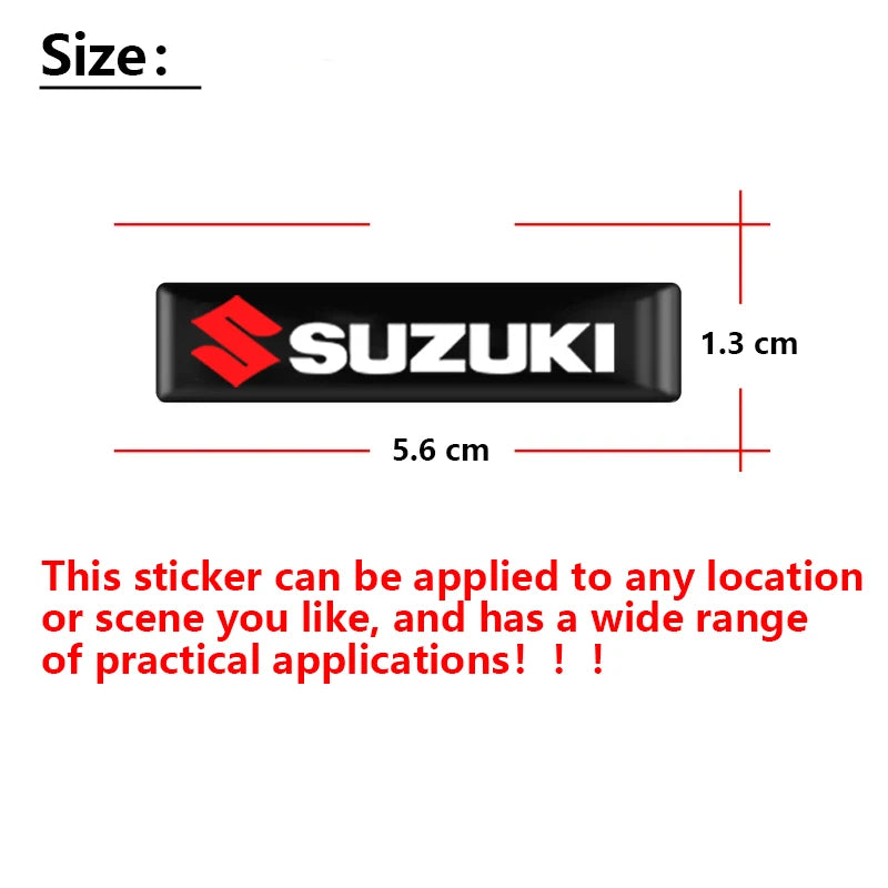3D Epoxy Car Emblem Stickers for Suzuki Models | Black Interior & Exterior Decals alternate view