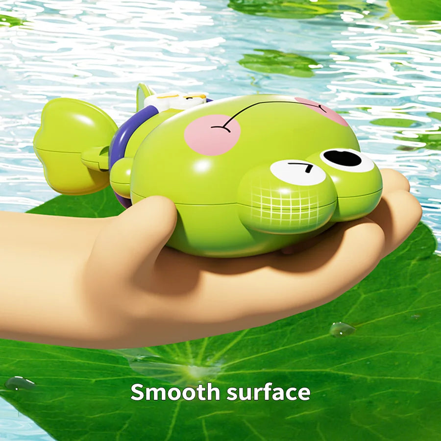 Children's bath toys - Clockwork frogs that float and swim lifestyle view