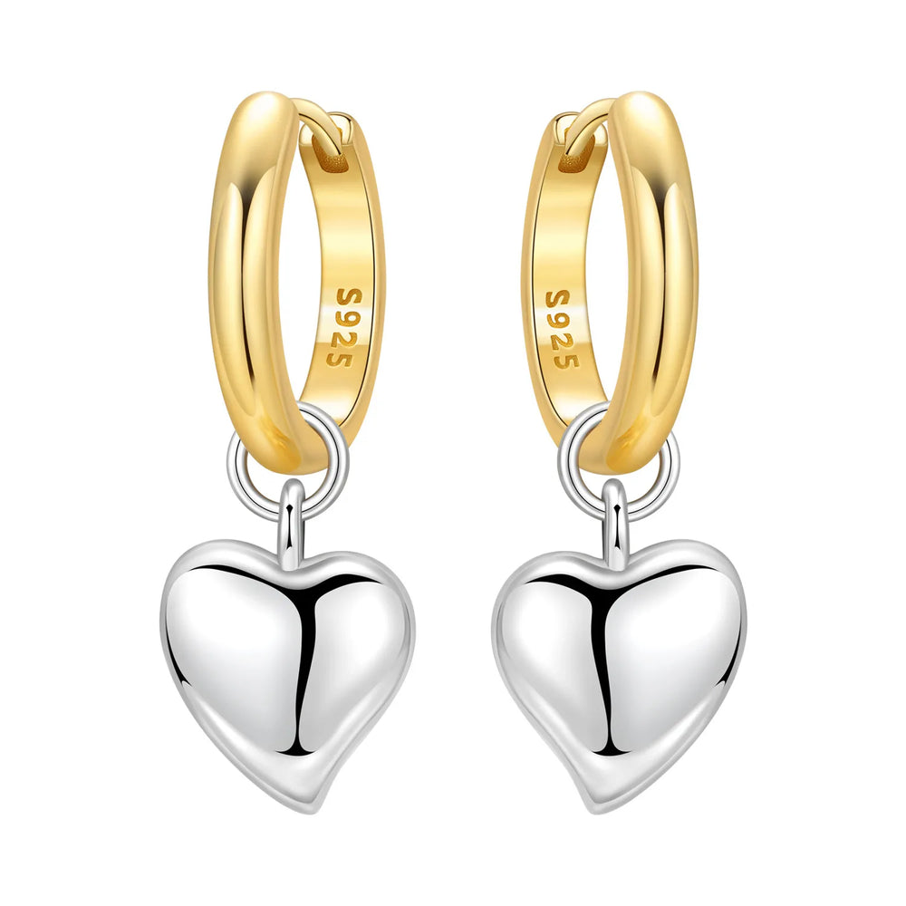 Orstarry S925 Sterling Silver 18k Gold Modern Square Earrings Hoop Earrings For Women close-up view