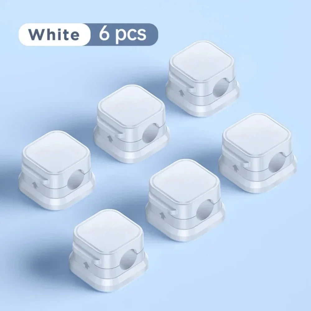 1/3/6/12PCS Magnetic Cable Organizer Clip Cord Holder Adhesive Wire Keeper Organize additional angle
