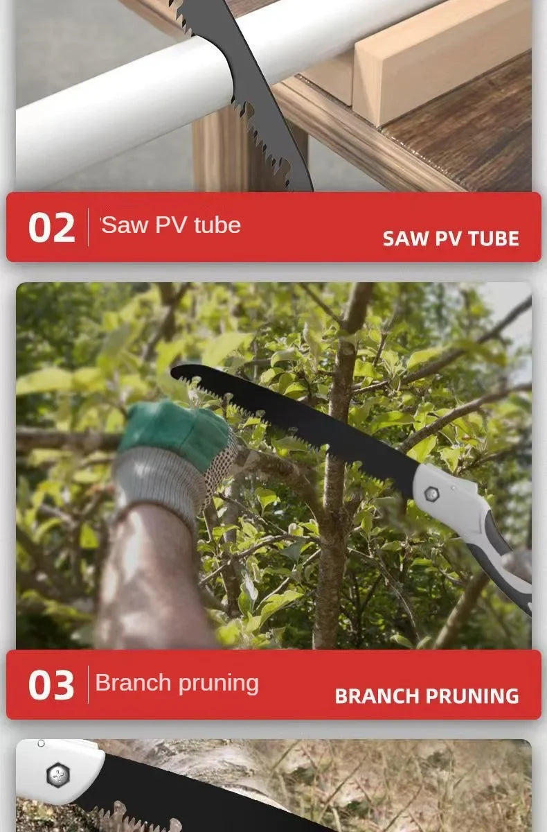 Folding Hand Saw – Portable Pruning and Woodworking Tool