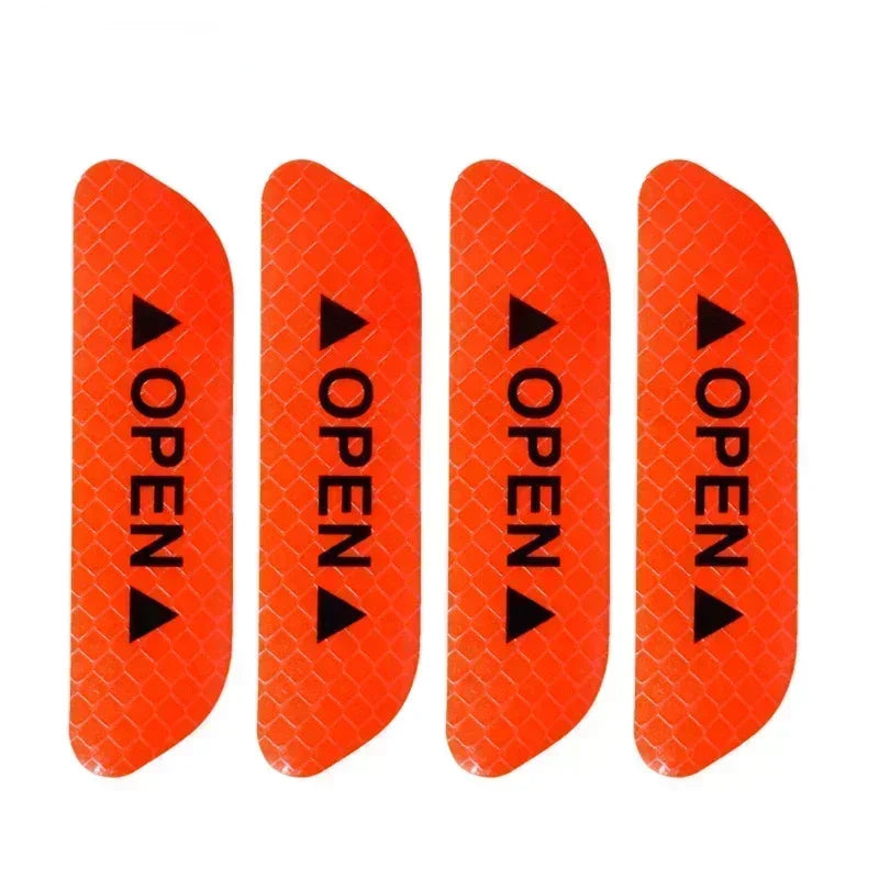 4PCS Reflective Car Door Sticker Safety Warning Reflector Tape detail view