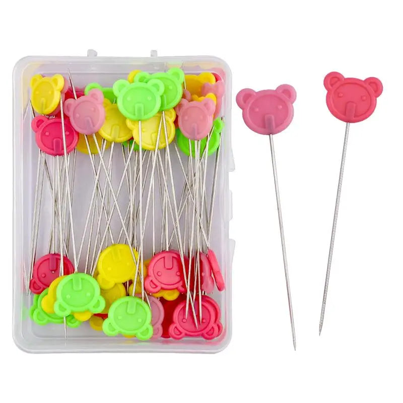 100/50Pcs Patchwork Pins Dressmaking Pins Sewing Embroidery Tools Needle Fixed Meta additional angle