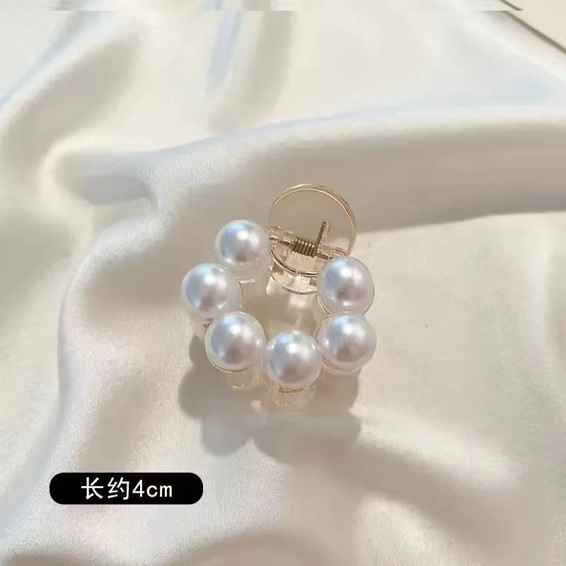 Simulated Pearl Hair Claws for Women Korean Acrylic Hair Clips Girls Large Size Bar additional angle