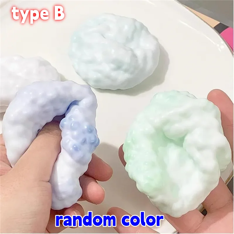 Shapeable Vacuum Grape Stress Ball | Squishy Sand Toy with Sound for Sensory Relief alternate view