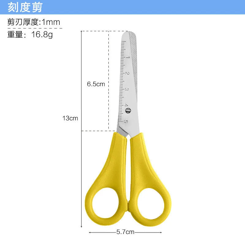 Scissors Handmade Scissors Safety Ruler Graduated Scissors Stationery Student alternate view