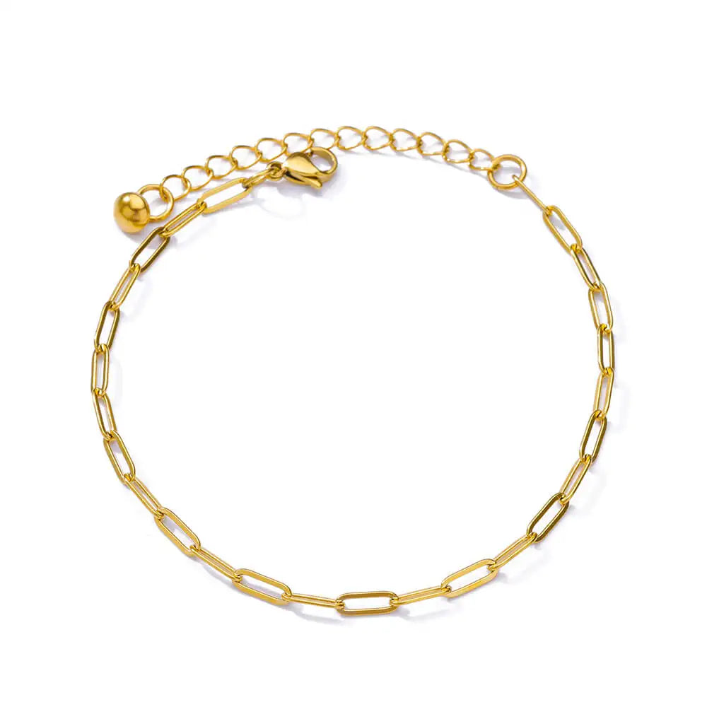 Colorful Boho Drops Anklets For Women Gold Color Stainless Steel Geometric Anklet Lux lifestyle view