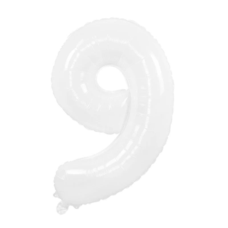 32 Inch Cream Color Number Balloons Set | Large Foil Helium Balloons for Birthday Party detail view