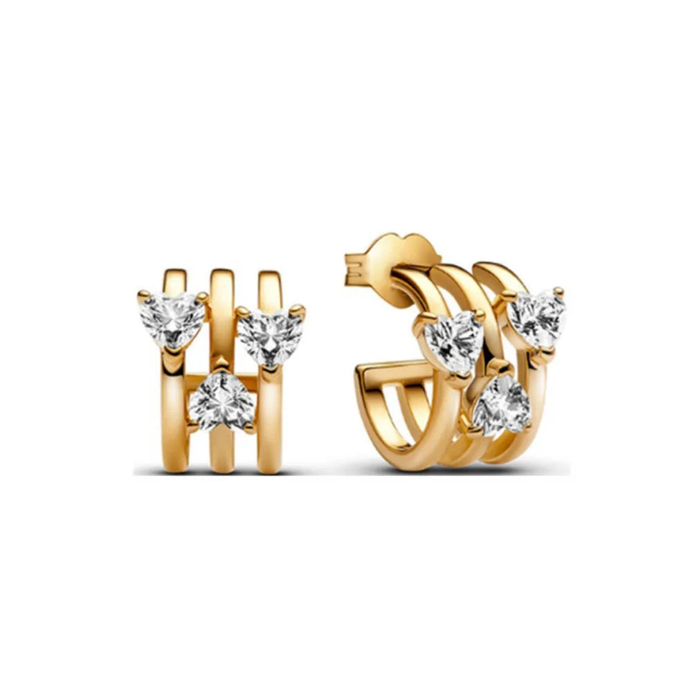 925 Silver Stud Earrings | Butterfly Snowflake Heart Moon Jewelry Gift detail view